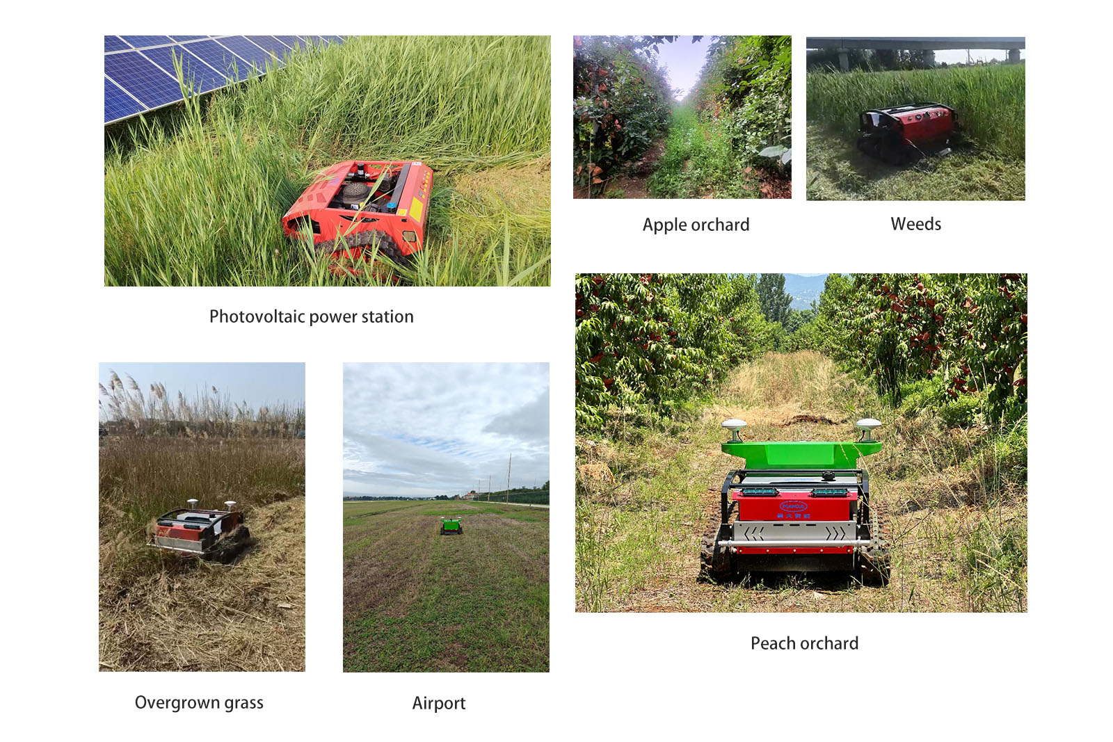 제설기가 장착된 원격 제어식 잔디 깎는 기계