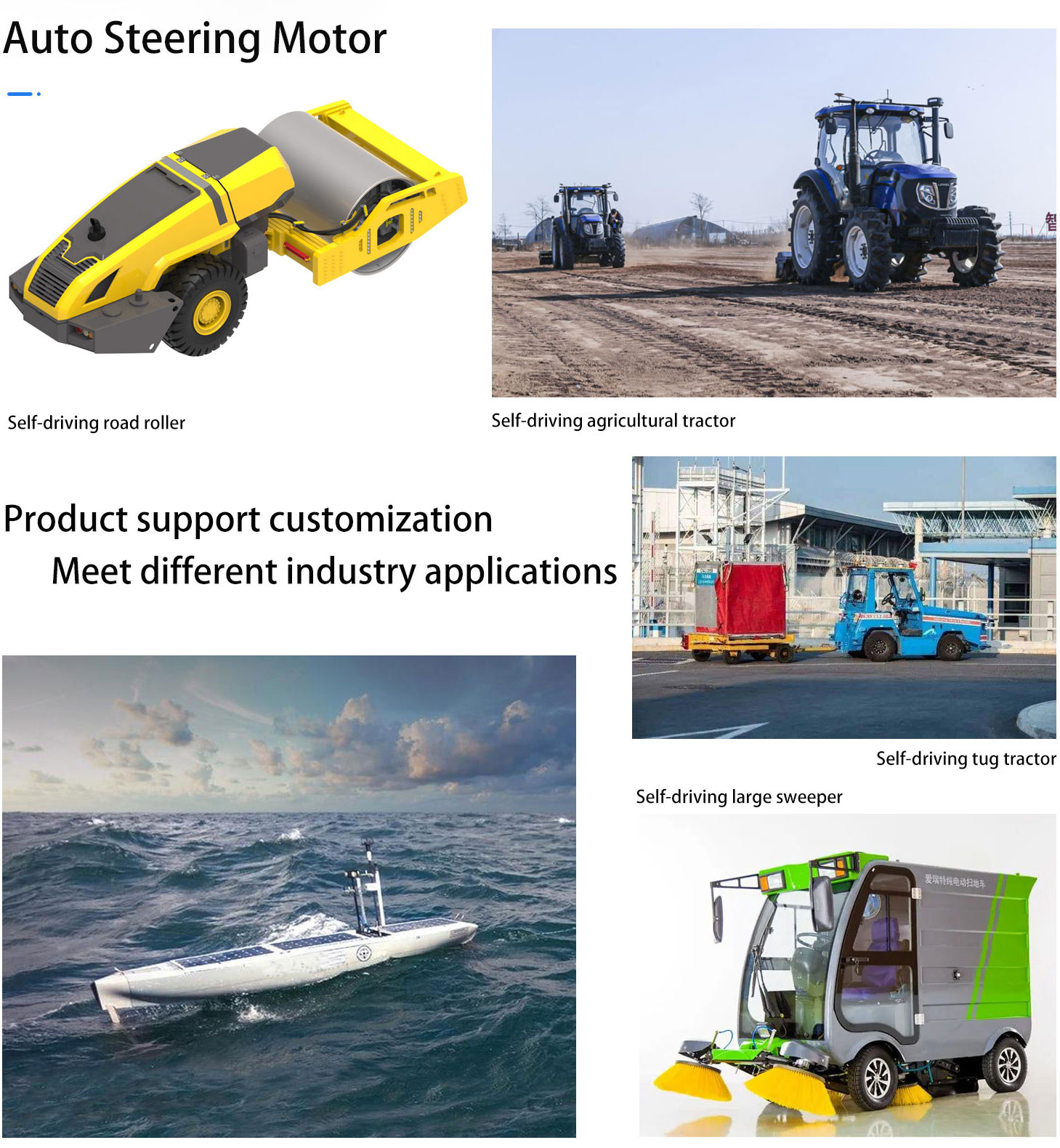 12V Auto Steering Motor Application Areas 12V Auto Steering Motor Application Areas