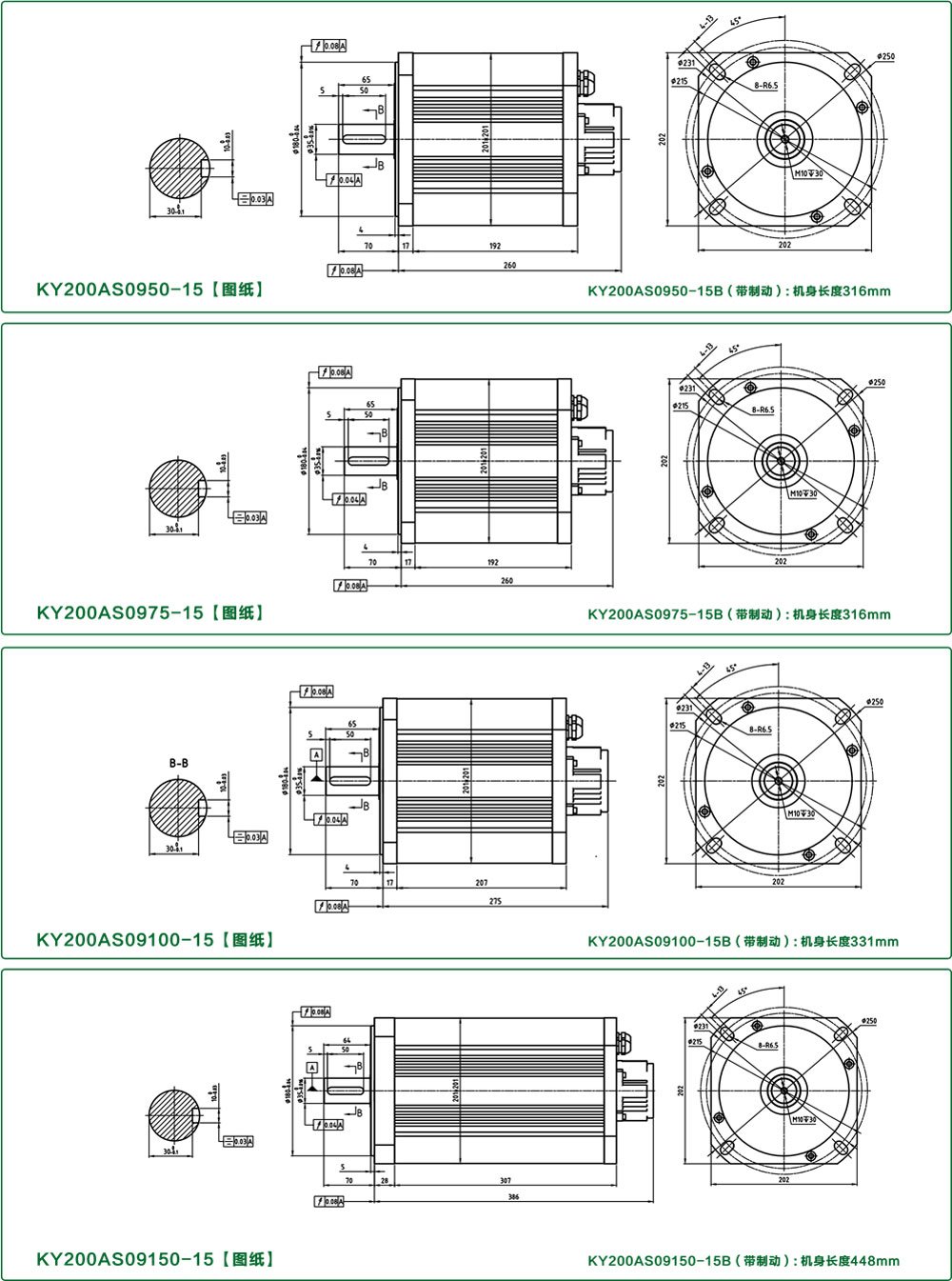200mm Flange DC Servo Motor Picture Drawings 200mm Flange DC Servo Motor Picture Drawings
